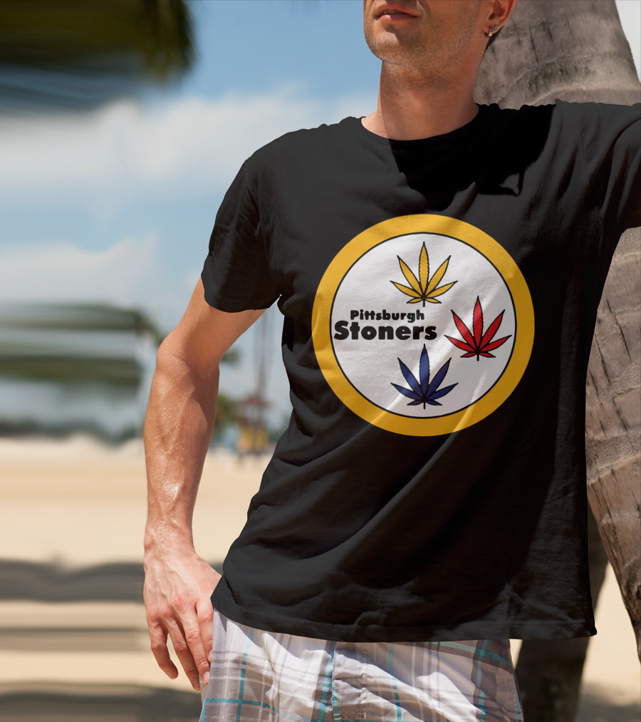 Pittsburgh Stoners Weed Leaves Steelers Colors T-Shirt