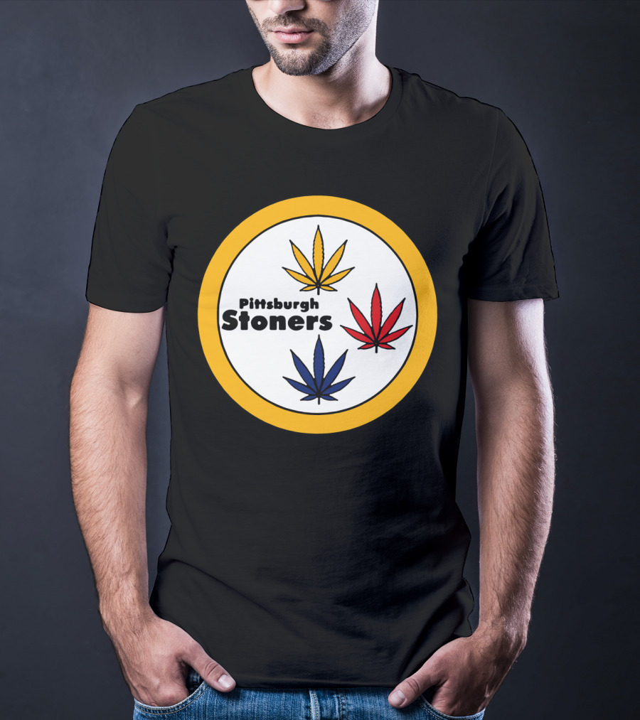 Pittsburgh Stoners Weed Leaves Steelers Colors T-Shirt