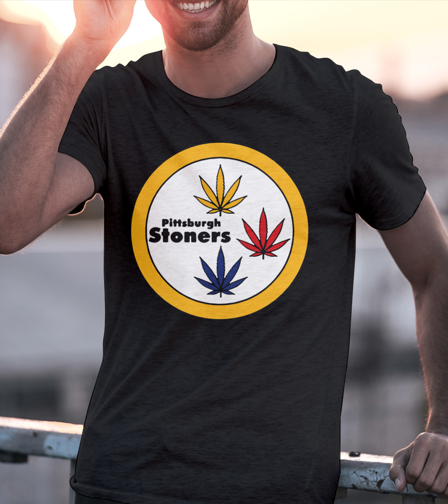 Pittsburgh Stoners Weed Leaves Steelers Colors T-Shirt