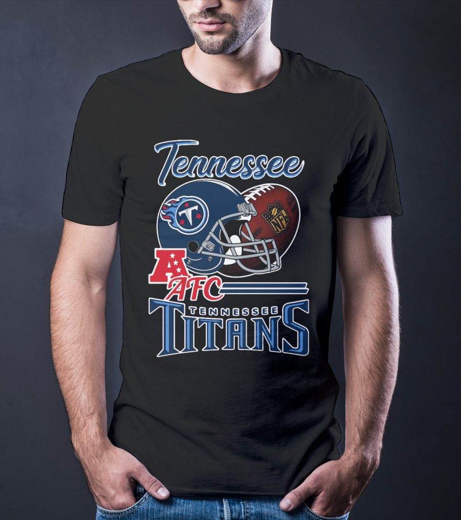 Tennessee Titans Afc Nfl Football Helmet T-Shirt
