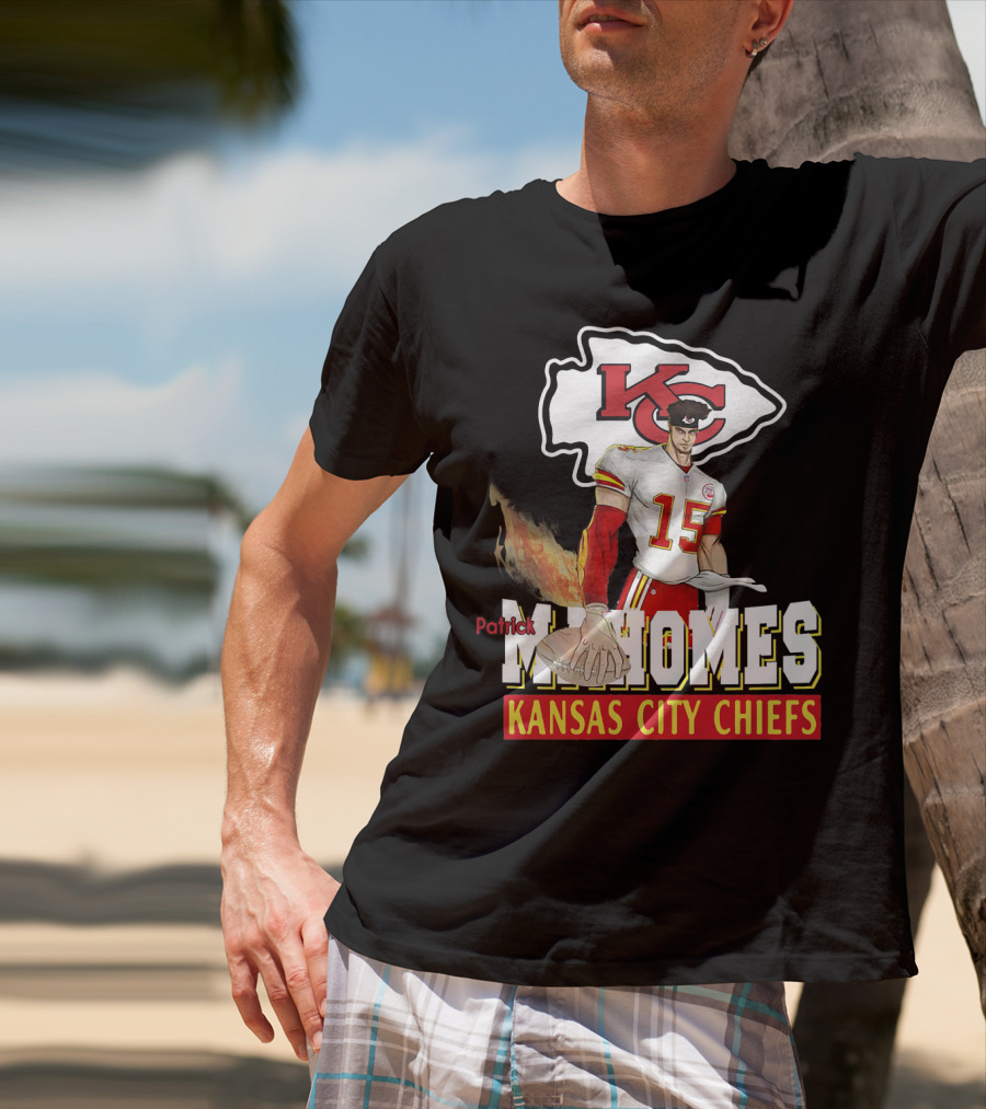 Patrick Mahomes Kc Kansas City Chiefs Football Flame T-Shirt