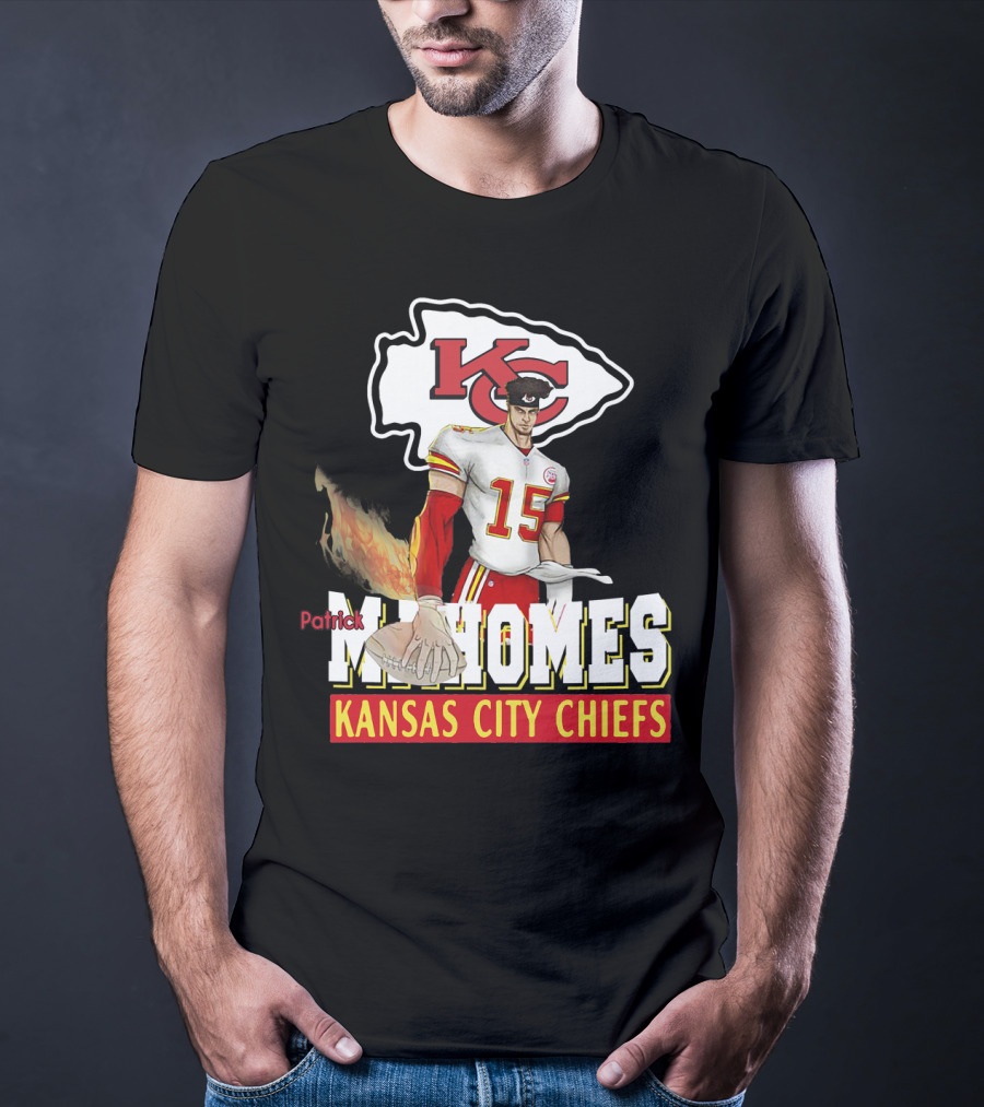 Patrick Mahomes Kc Kansas City Chiefs Football Flame T-Shirt