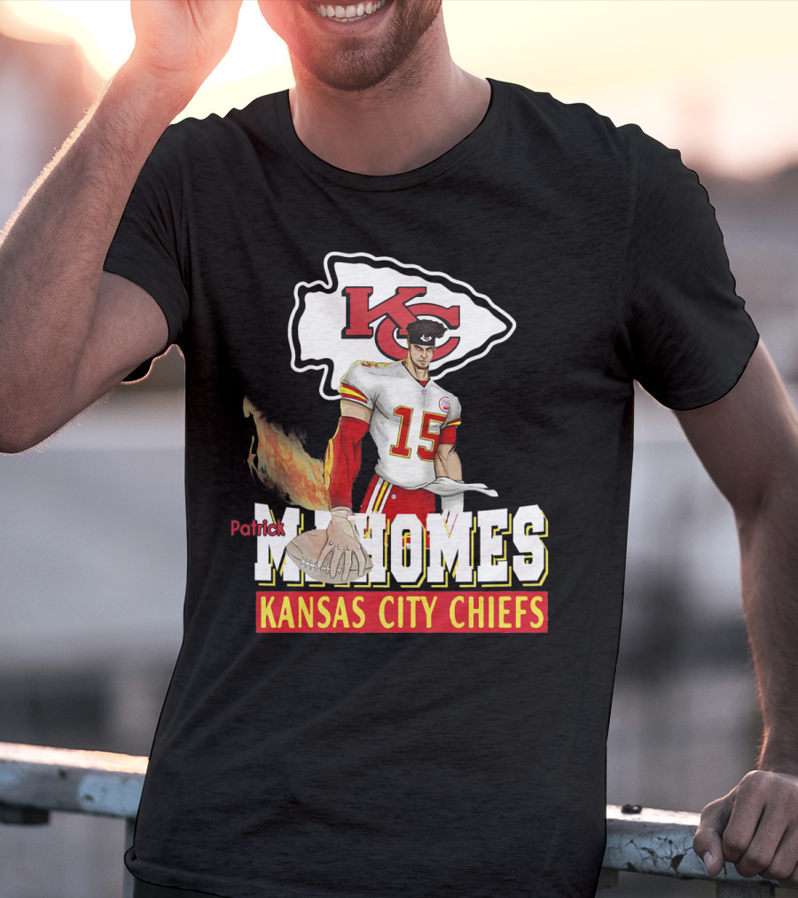 Patrick Mahomes Kc Kansas City Chiefs Football Flame T-Shirt