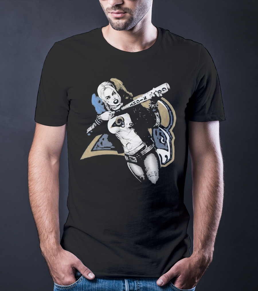 Dc Harley Quinn Rams Bat Villain Crossover T-Shirt
