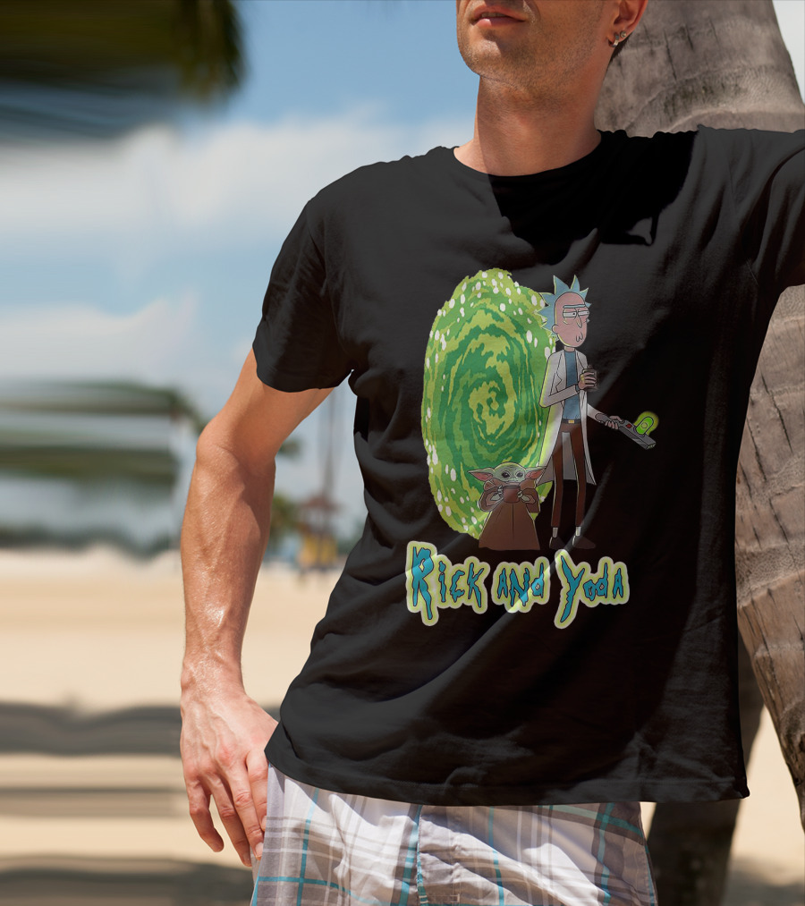 Rick And Yoda Portal Adventure T-Shirt