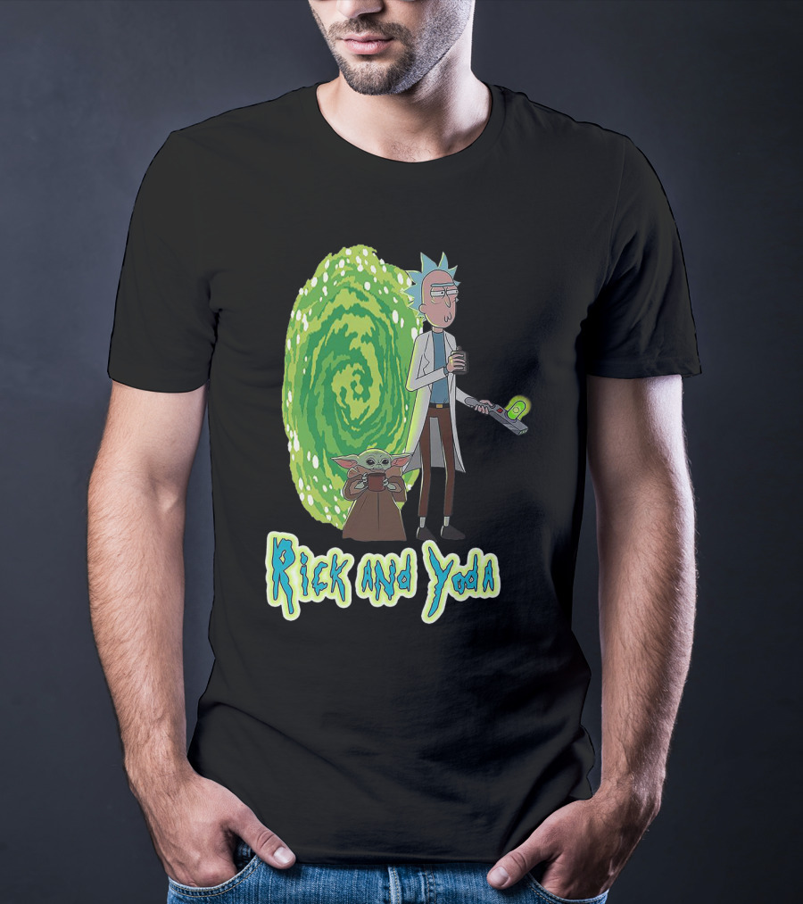 Rick And Yoda Portal Adventure T-Shirt