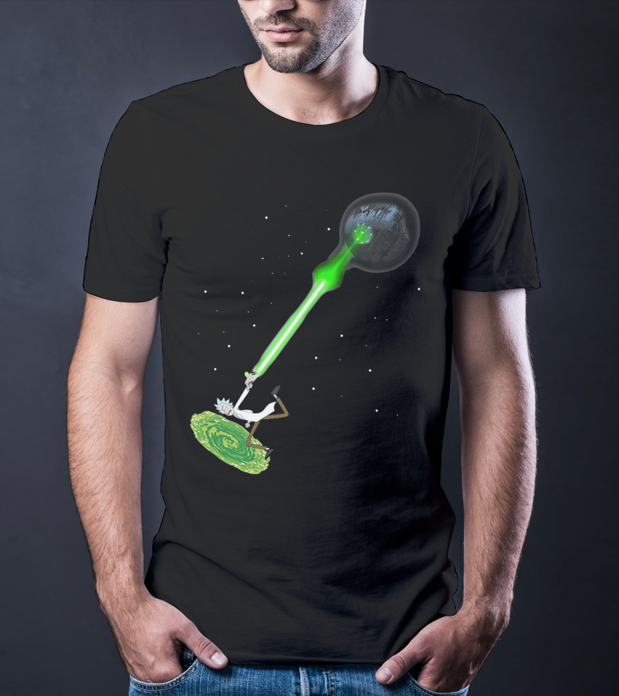 Rick Sanchez Kamehameha Death Star T-Shirt