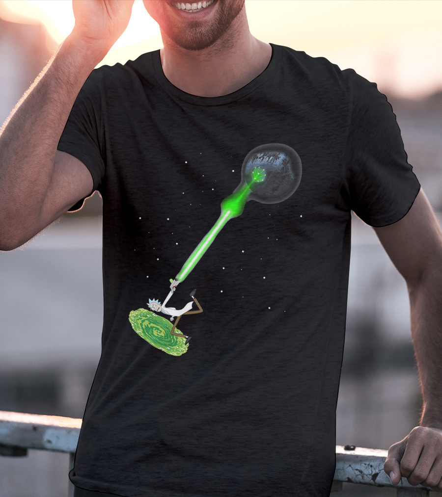 Rick Sanchez Kamehameha Death Star T-Shirt