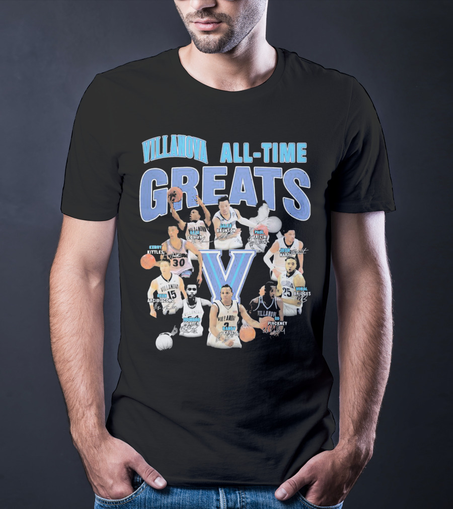 Villanova Wildcats All-Time Greats Basketball Legends T-Shirt
