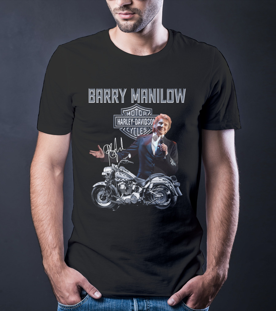 Barry Manilow Harley Davidson Motorcycles T-Shirt