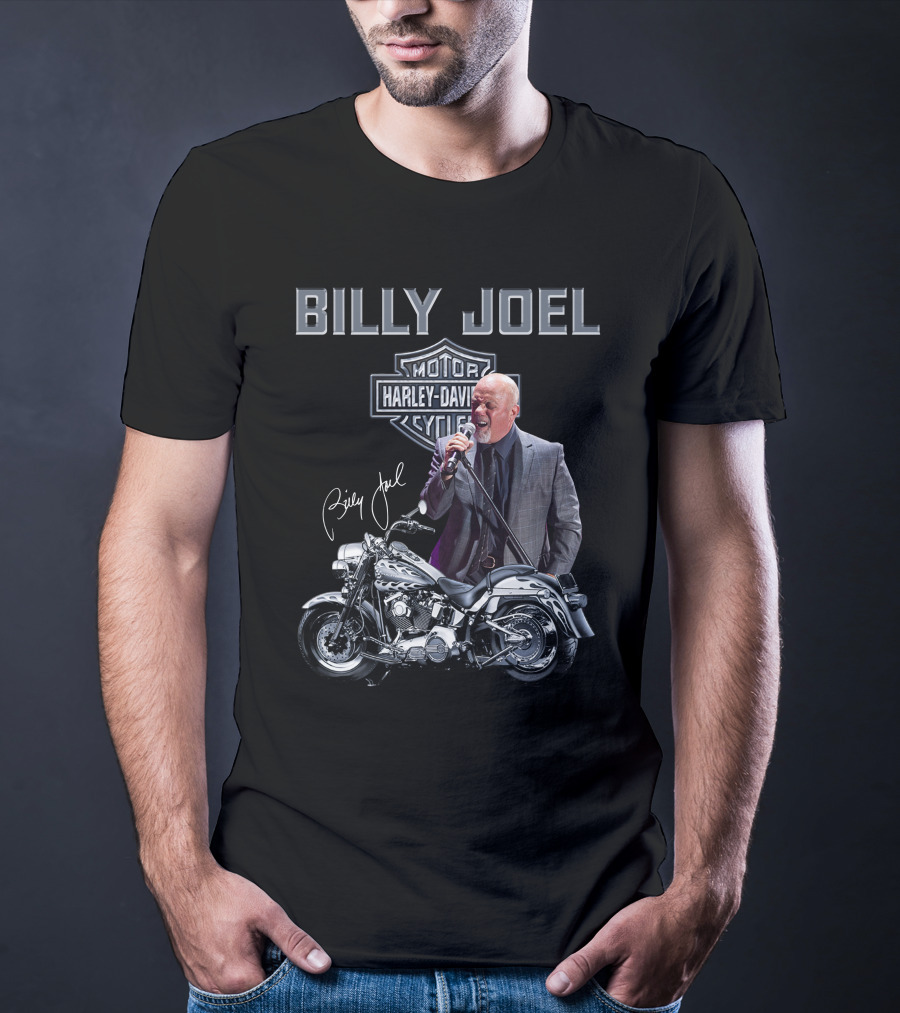 Billy Joel Harley Davidson Motorcycle Cycles T-Shirt