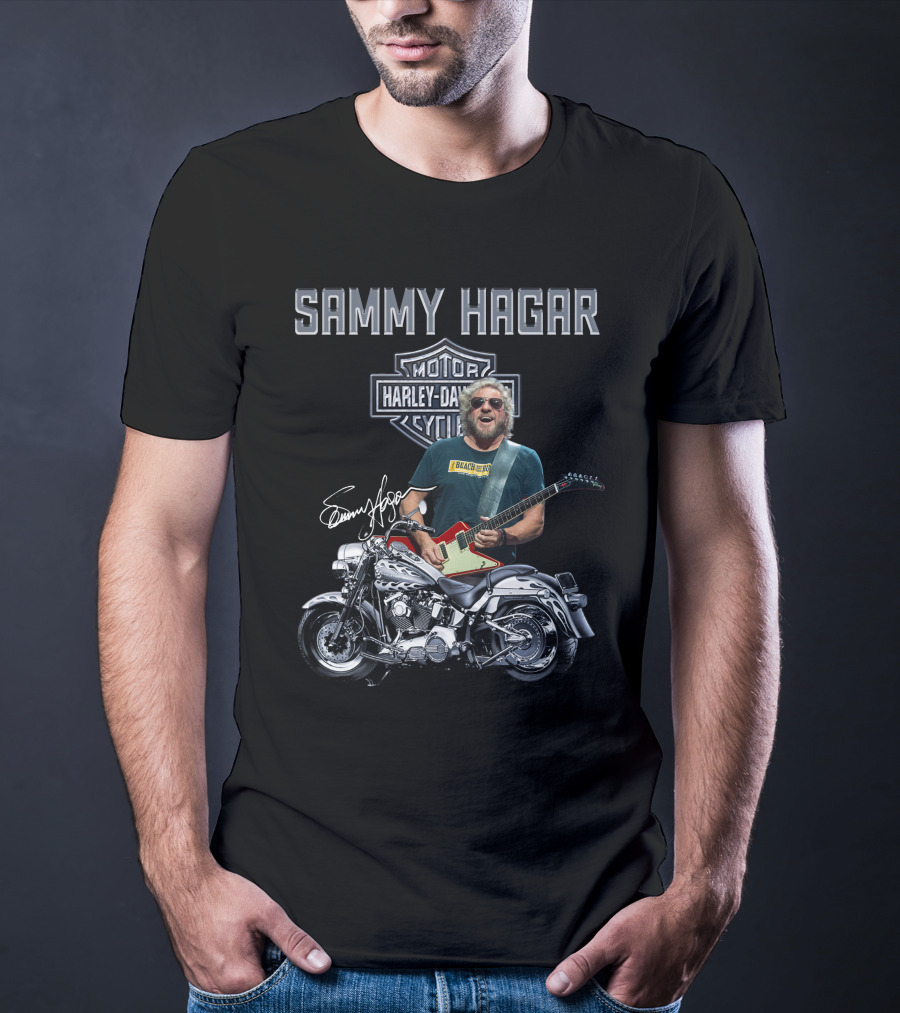 Sammy Hagar Harley Davidson Motorcycles Signature Guitar T-Shirt