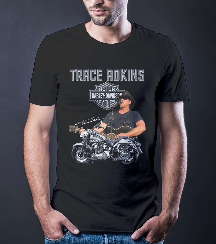 Trace Adkins Harley Davidson Motorcycles Guitar Performance T-Shirt
