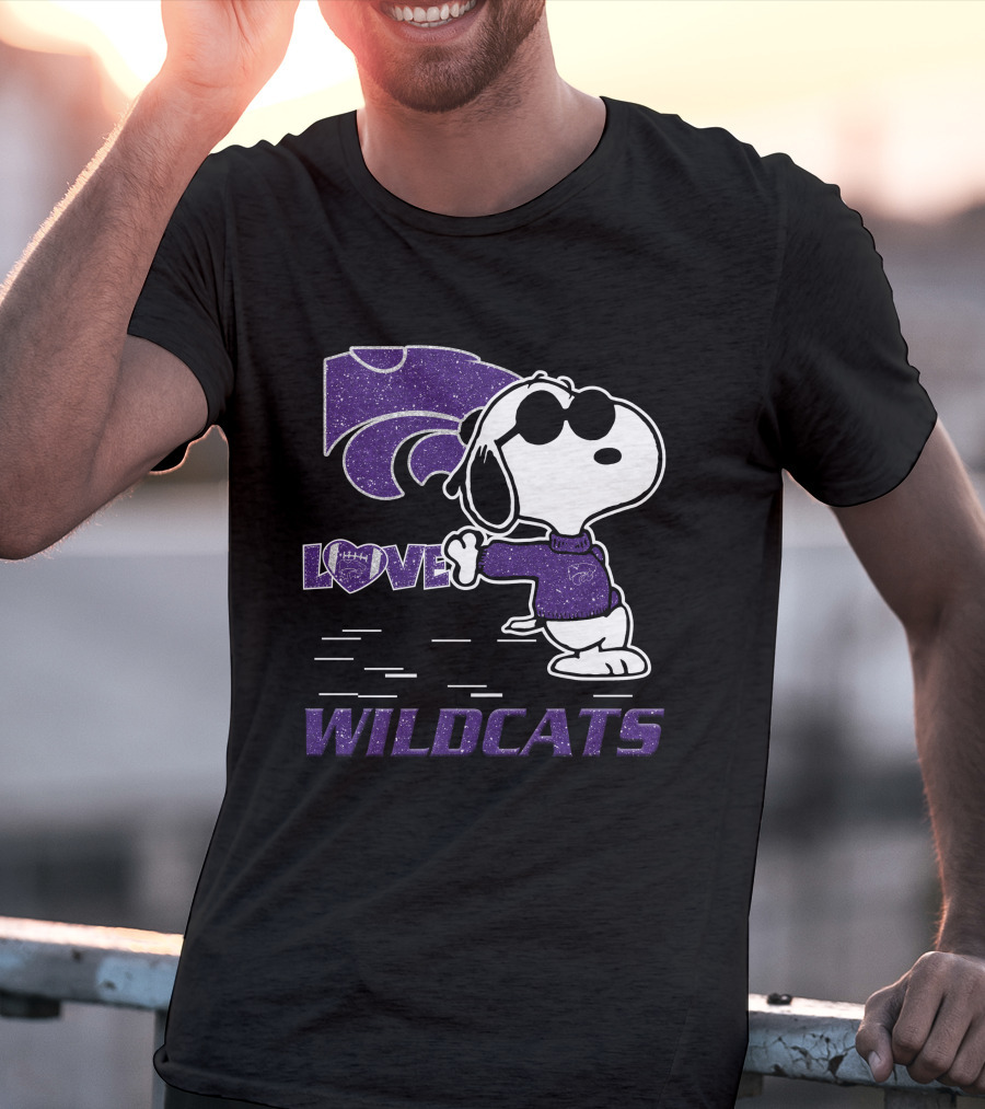 Snoopy Love Kansas State Wildcats Peanuts T-Shirt