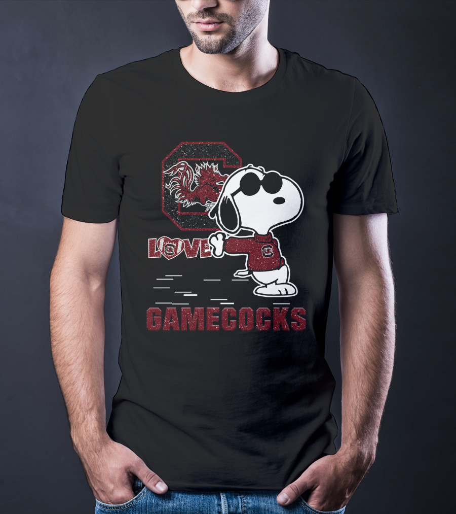 Snoopy Love Gamecocks South Carolina T-Shirt