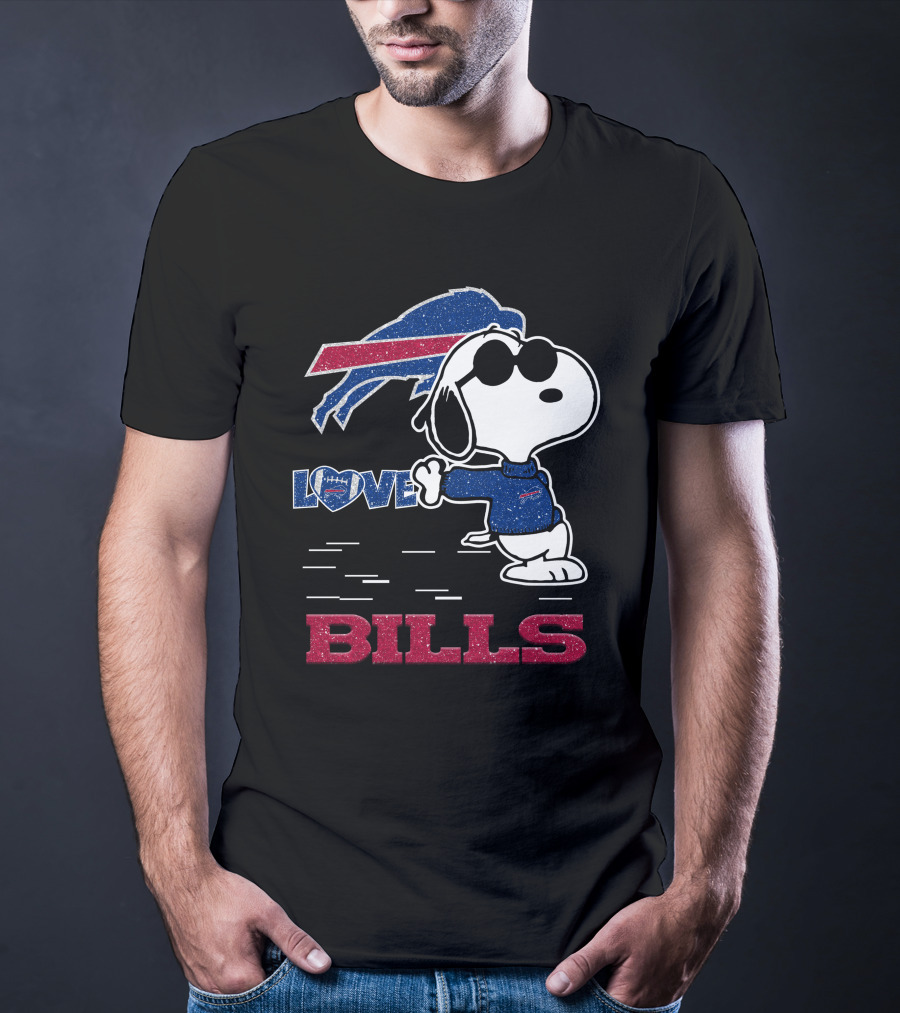 Snoopy Love Buffalo Bills Football NFL T-Shirt