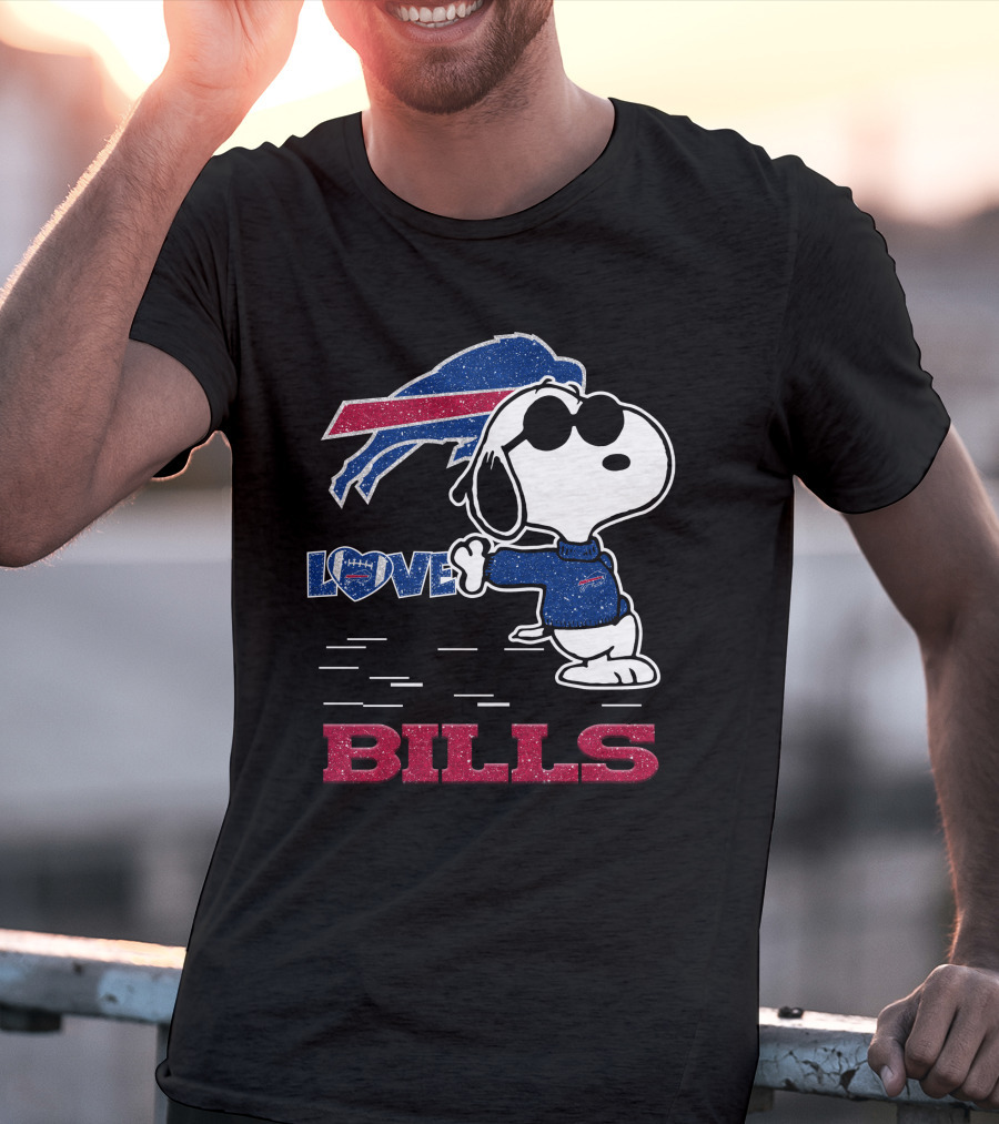 Snoopy Love Buffalo Bills Football NFL T-Shirt