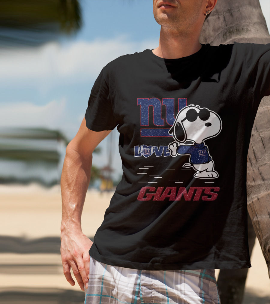 Snoopy NY Giants Love T-Shirt