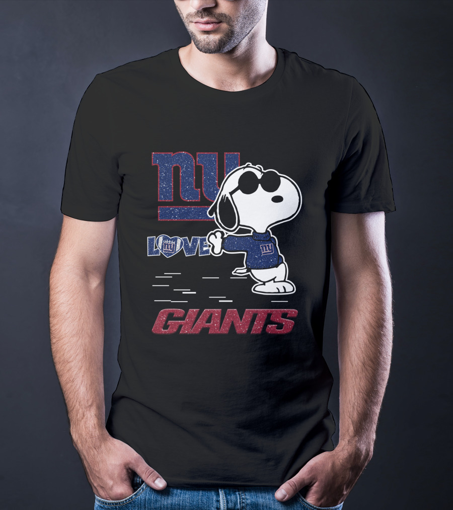 Snoopy NY Giants Love T-Shirt