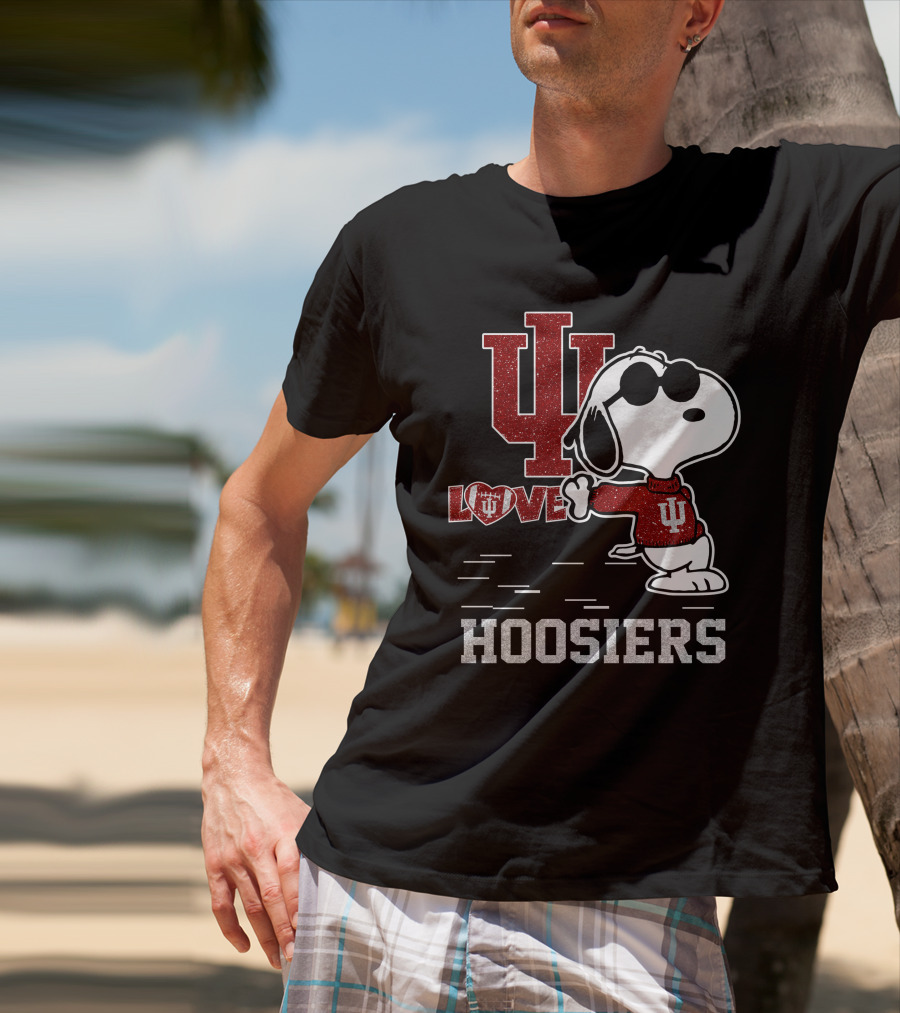 Snoopy IU Love Indiana Hoosiers T-Shirt