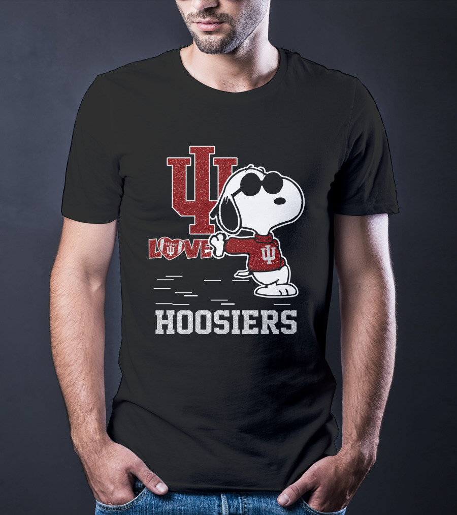 Snoopy IU Love Indiana Hoosiers T-Shirt