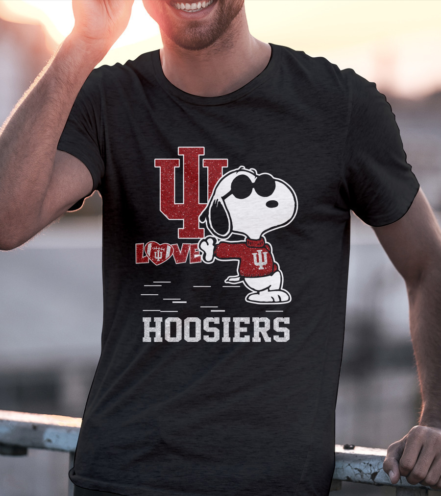 Snoopy IU Love Indiana Hoosiers T-Shirt