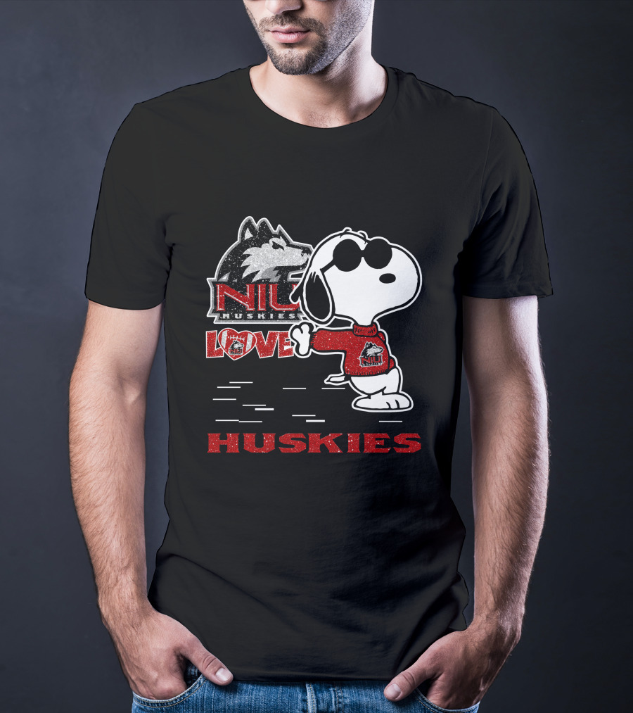 Snoopy NIU Huskies Love Huskies T-Shirt