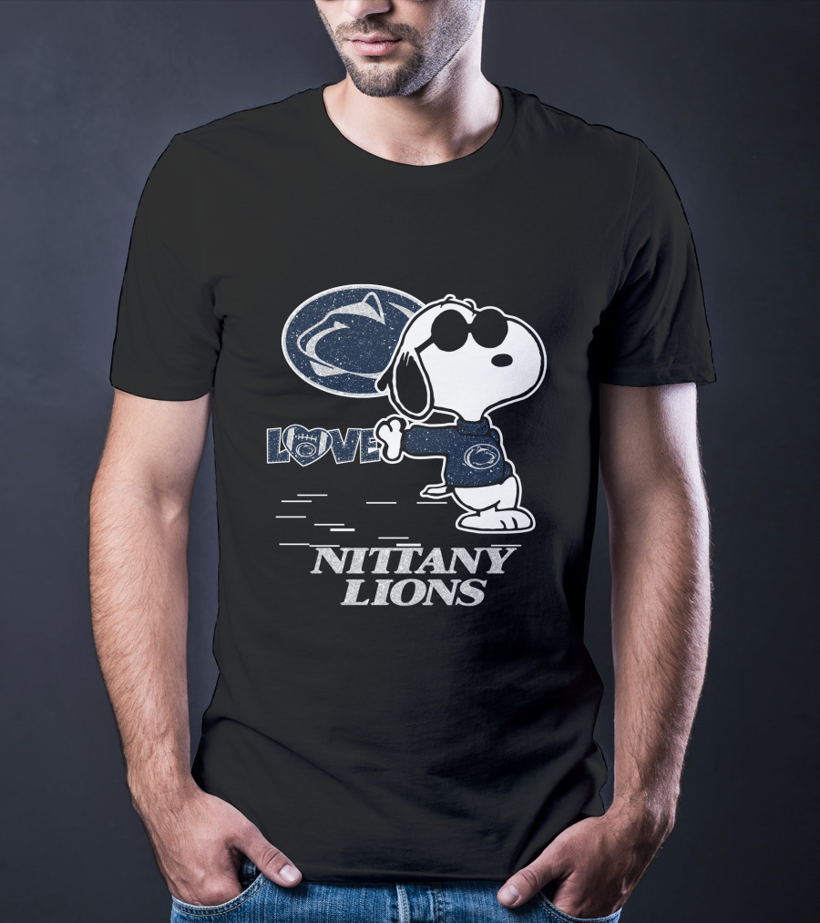 Snoopy Love Nittany Lions Penn State Football Peanuts T-Shirt