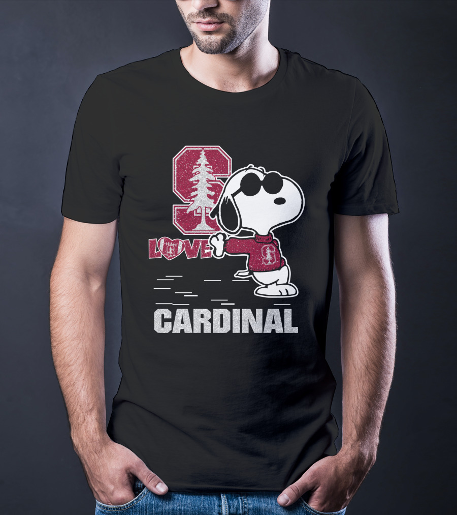 Snoopy Stanford Cardinal Love T-Shirt