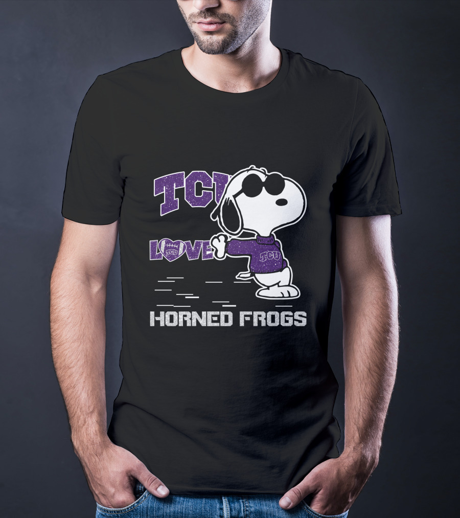 TCU Love Snoopy Horned Frogs T-Shirt