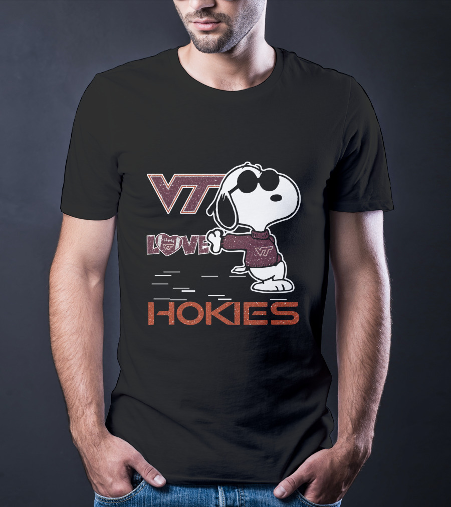 VT Snoopy Love Hokies T-Shirt