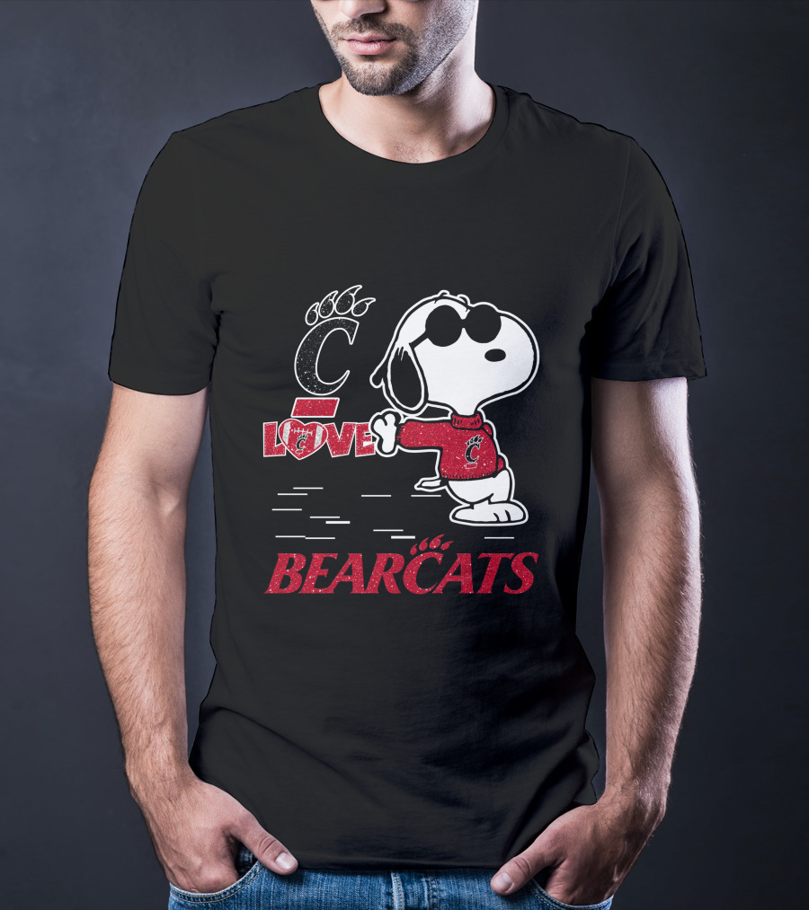 Snoopy Cincinnati Bearcats Love With Stylized C T-Shirt
