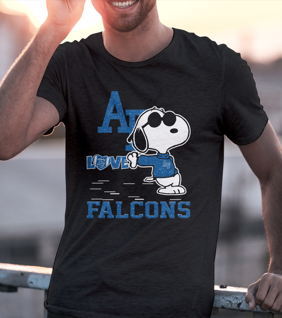 Snoopy Love Air Force Falcons AF Peanuts T-Shirt