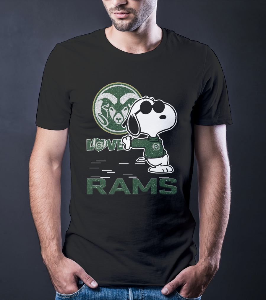 Snoopy Love Colorado State Rams Peanuts Sports Team Spirit T-Shirt