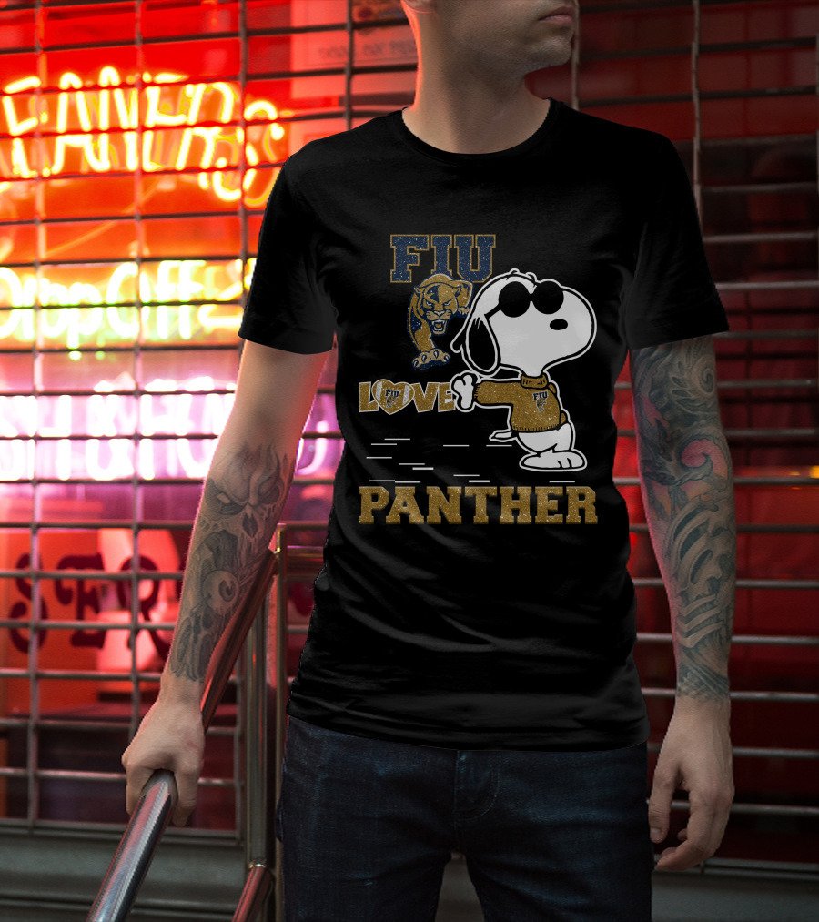 Snoopy FIU Love Panther T-Shirt