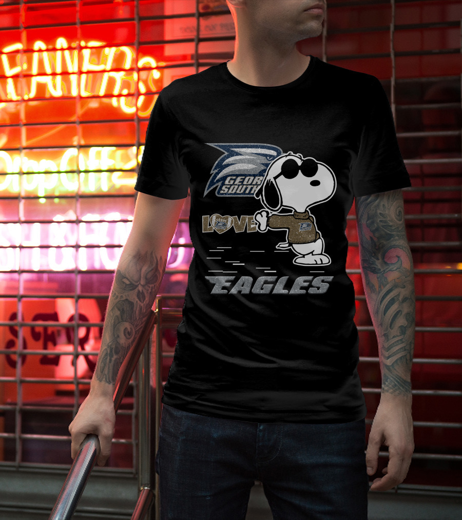 Snoopy Georgia Southern Eagles Love T-Shirt