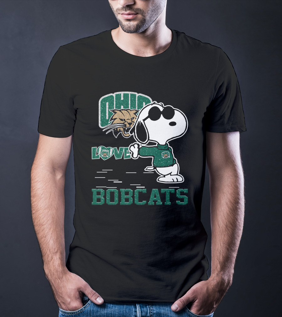 Snoopy Ohio Bobcats Love With Bobcat T-Shirt