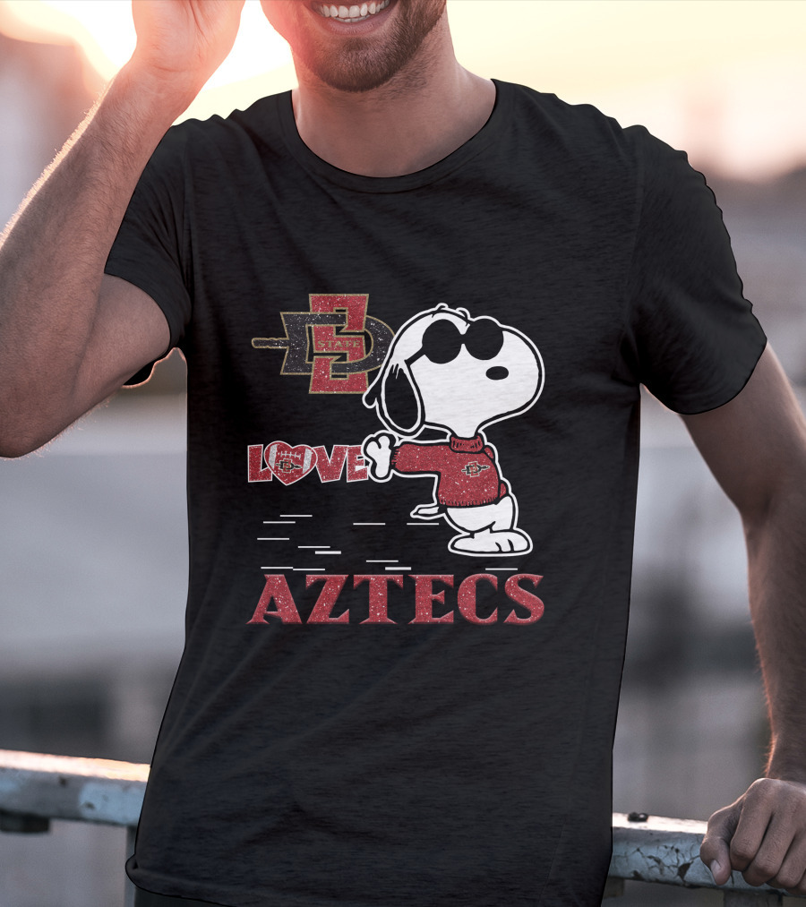 Snoopy San Diego State Aztecs Love T-Shirt