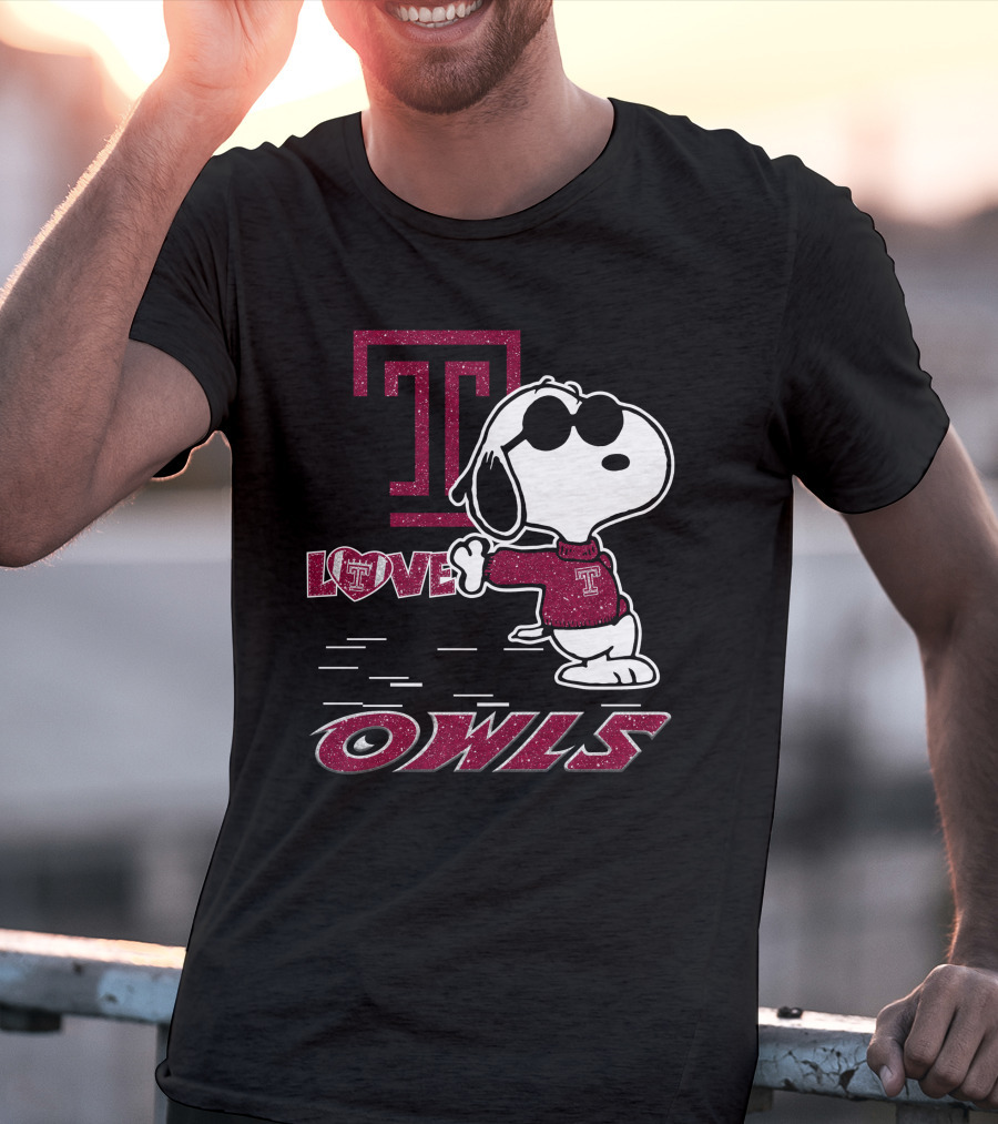 Snoopy Temple Owls Love T Sports T-Shirt