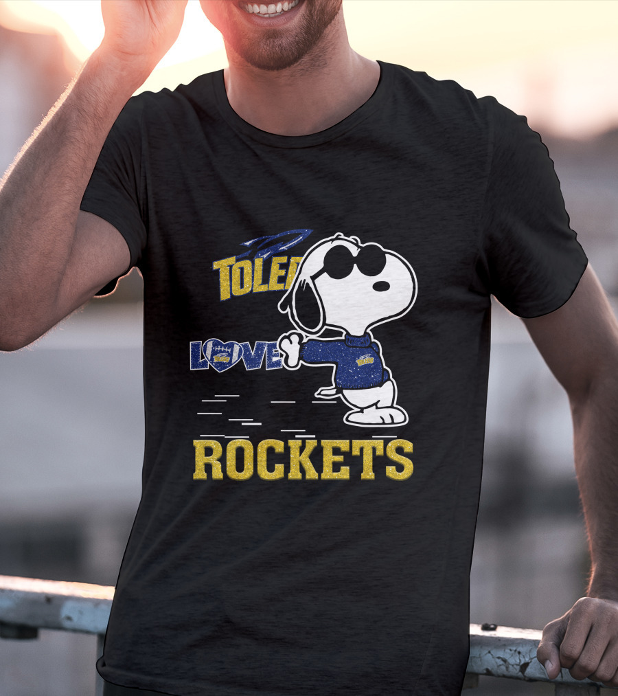 Snoopy Love Toledo Rockets T-Shirt