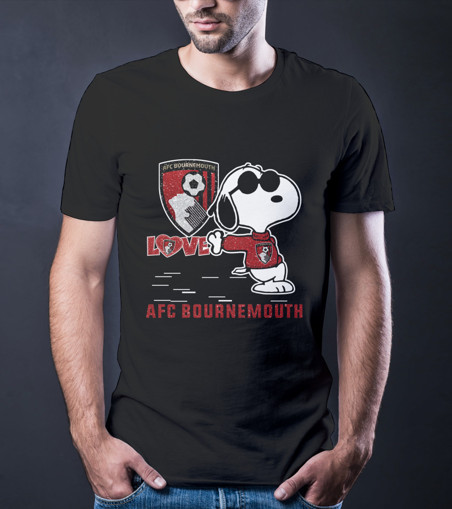 Snoopy Love Afc Bournemouth Football Club T-Shirt