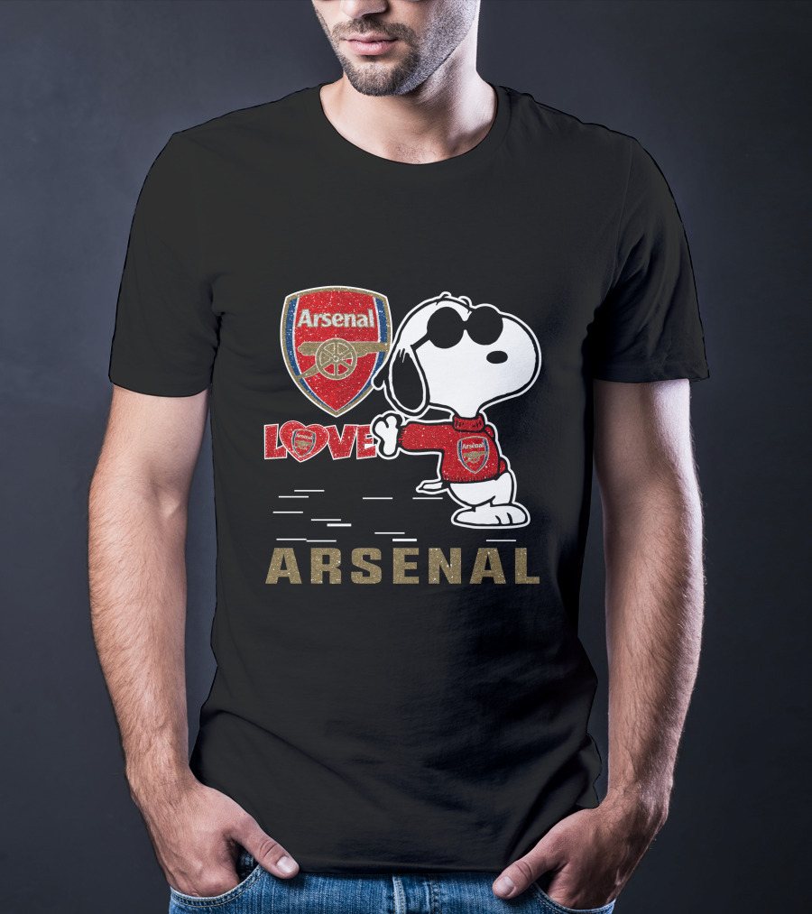 Snoopy Arsenal Love Arsenal Football Club T-Shirt