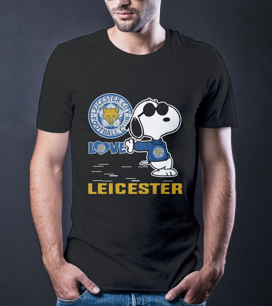 Snoopy Love Leicester City Football Club T-Shirt
