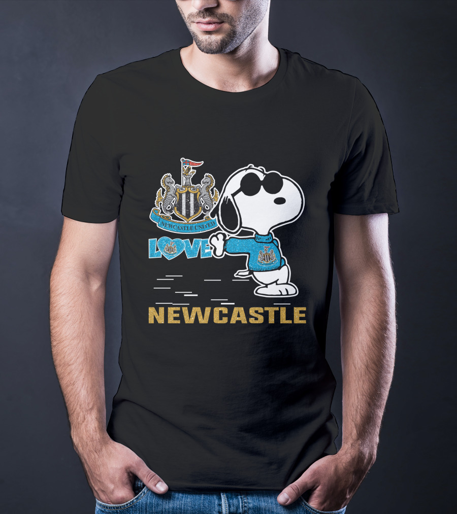 Snoopy Love Newcastle United Football Club T-Shirt