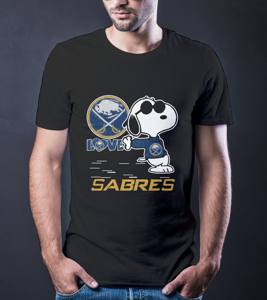 Snoopy Love Buffalo Sabres Hockey T-Shirt