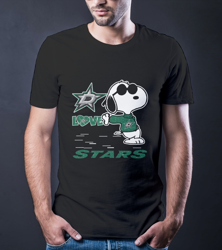 Snoopy Love Dallas Stars T-Shirt