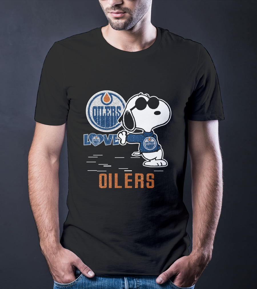 Snoopy Edmonton Oilers Love T-Shirt