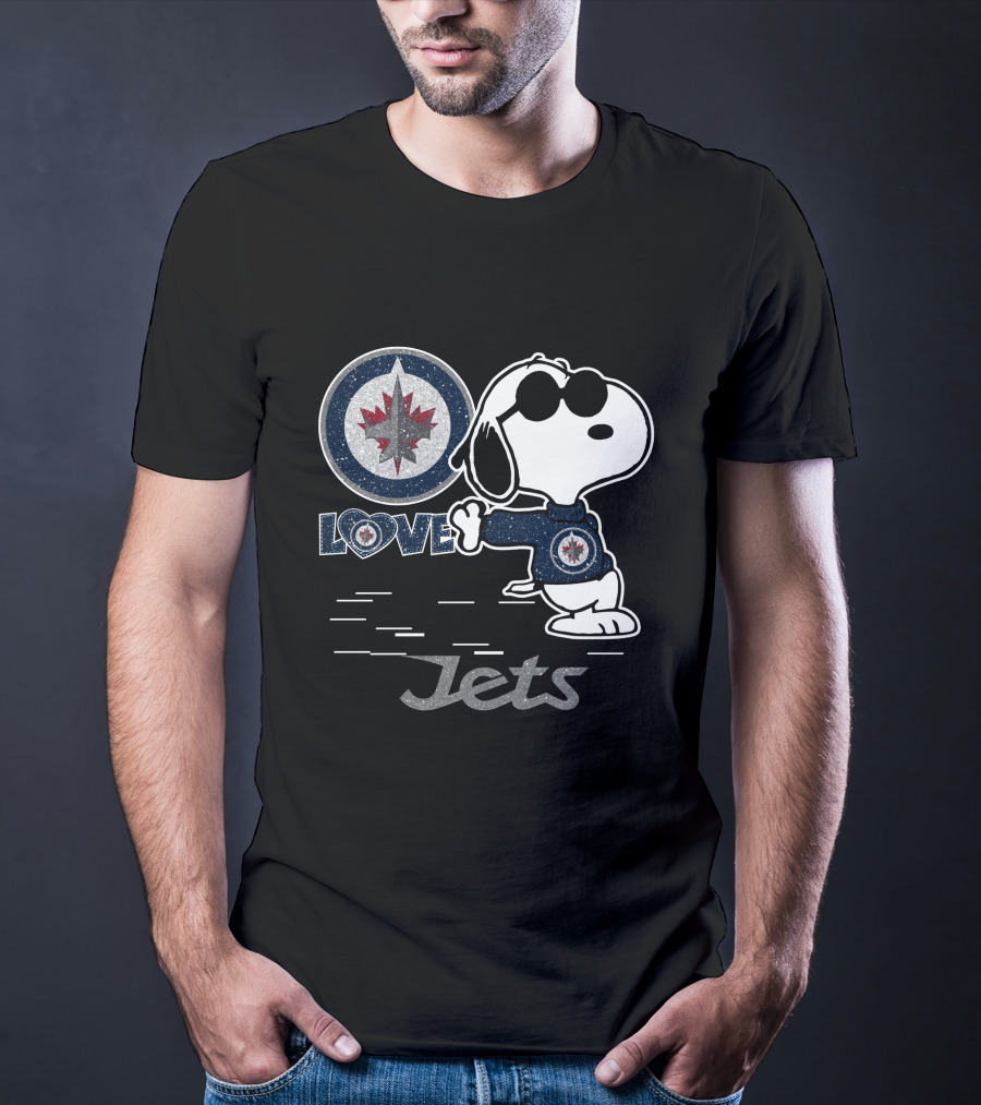 Snoopy Love Winnipeg Jets Jets T-Shirt