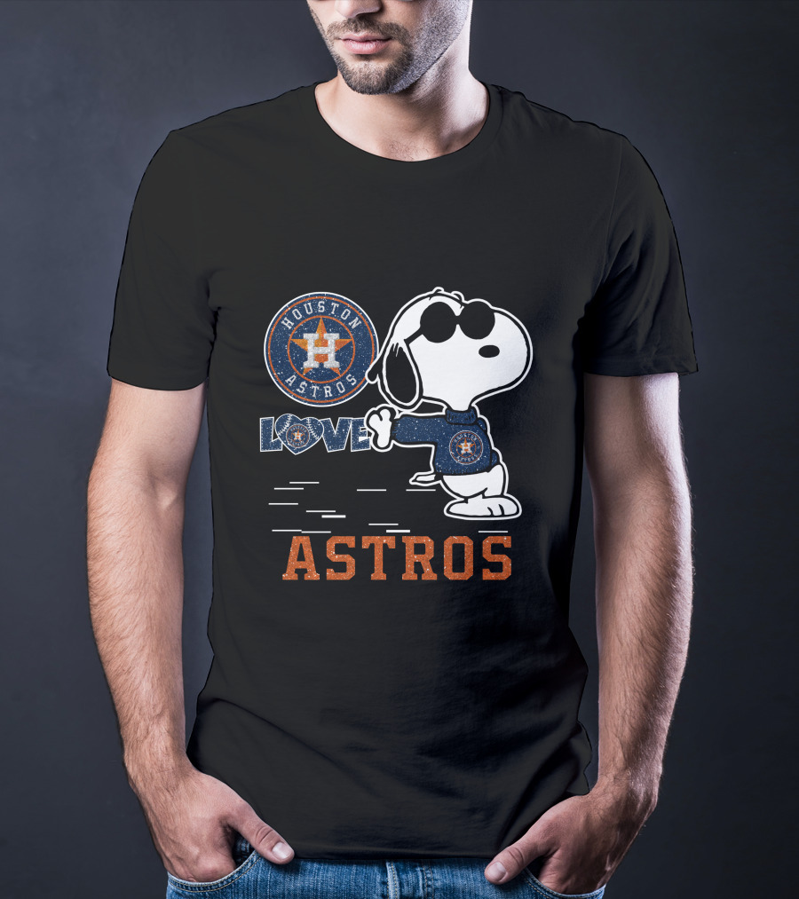 Snoopy Love Houston Astros Astros T-Shirt