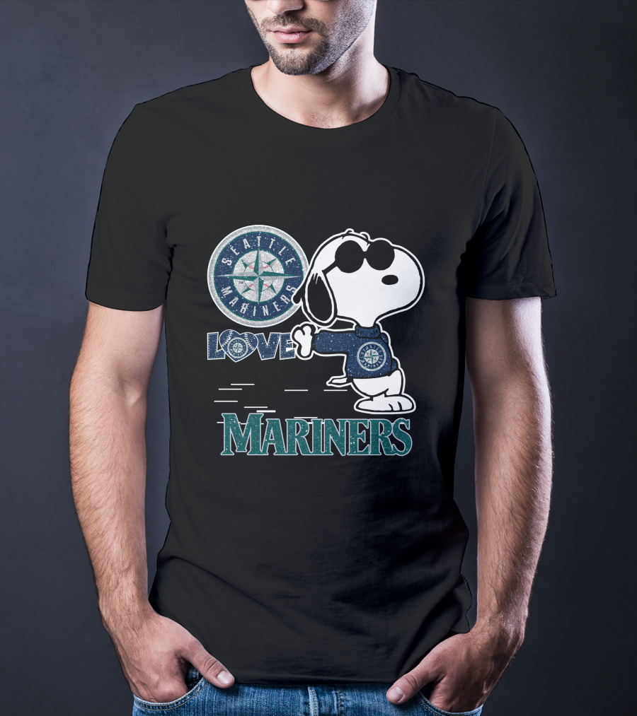 Snoopy Seattle Mariners Love T-Shirt